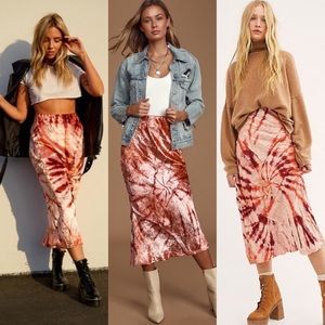 Free People Seriously Swagger Tie Dye skirt